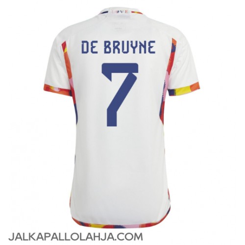 Belgia Kevin De Bruyne #7 Kopio Vieras Pelipaita MM-kisat 2022 Lyhyet Hihat